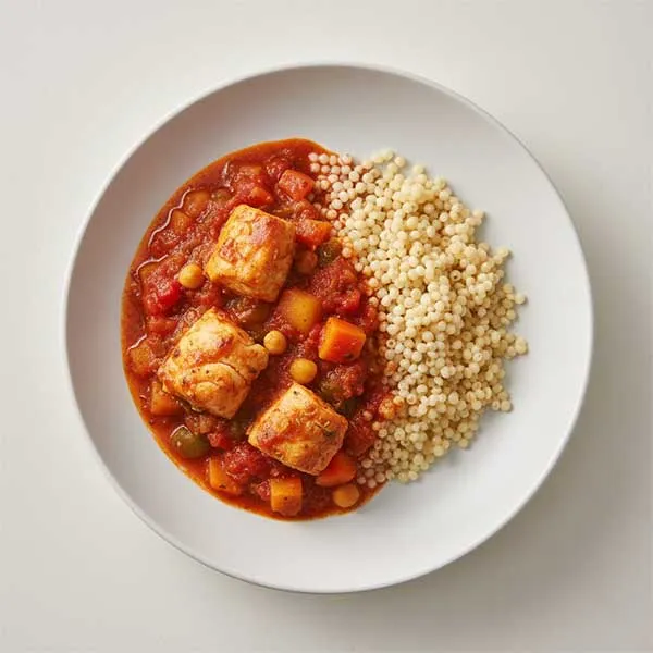 Tunisian Fish Stew With Pearl Couscous